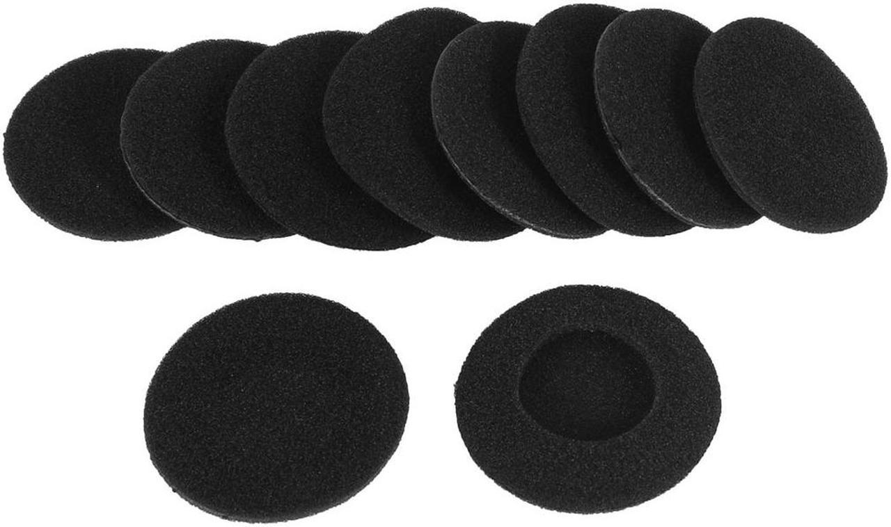 Unique Bargains Soft Sponge Headphone Cover Earphone Cushion Replacement Black 10 Pcs