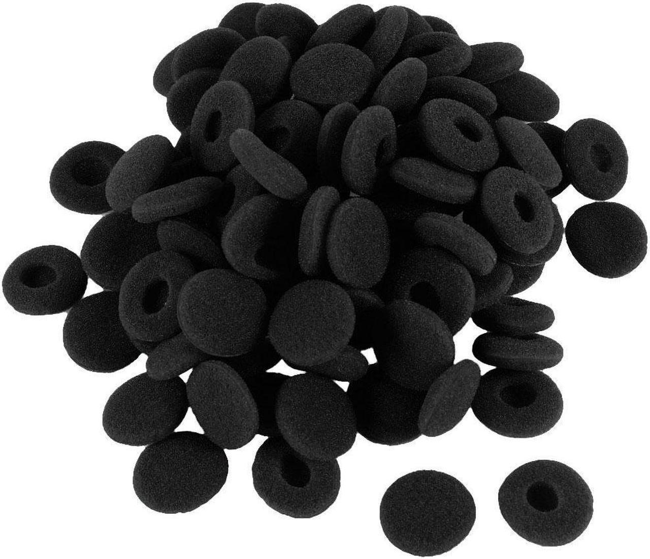 50 Pairs Sponge Cover Ear Pad Cushion Black for MP5 MP4 Phone Earphone