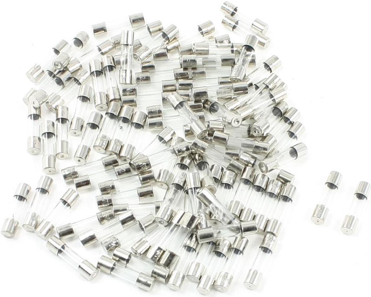 100pcs 5 x 20mm Low Breaking Fast Blow Glass Tube Fuses 250V 2A