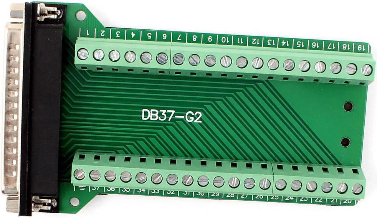 Alt view image 2 of 4 - DB37 D-SUB Male Adapter to 37 Pin Terminal 2 Row Screw Terminals Board