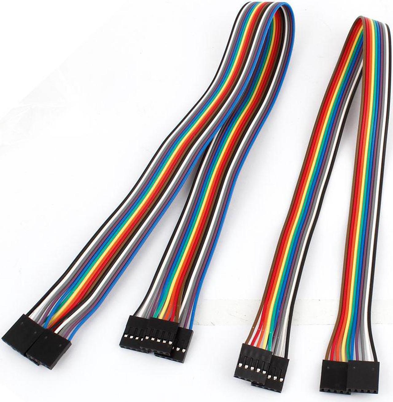 40cm 2.54mm F/F 5Pin Solderless Colored Flexible Breadboard Jumper Wire 5 Pcs