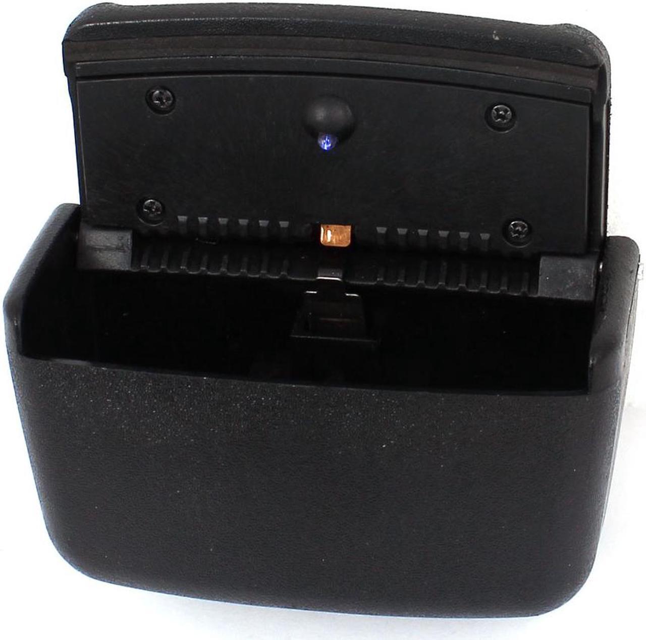Main image of Portable Plastic Rectangle Designed Smokeless Ashtray for Car, with Blue LED Light, Black