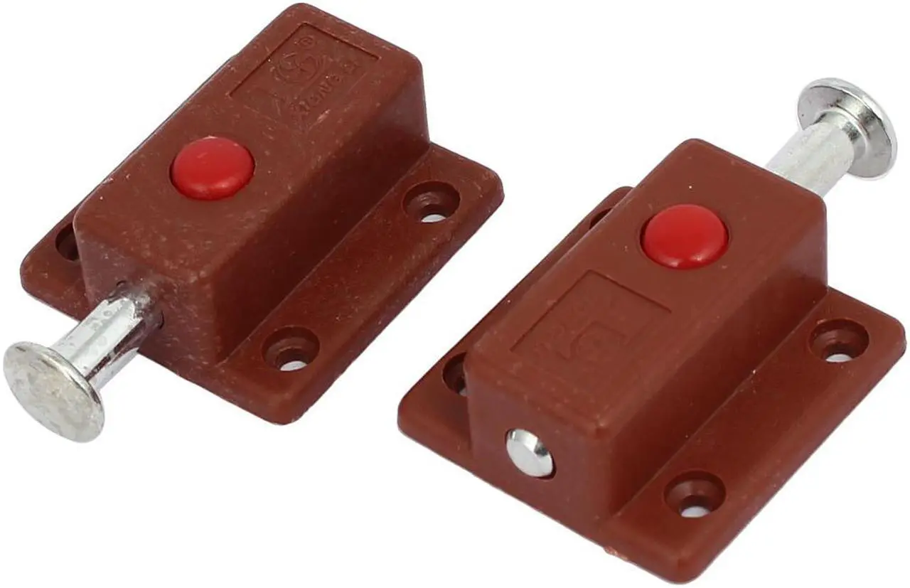 Alt view image 4 of 4 - Furniture Door Spring Loaded Press Button Latches Bolt Lock 5pcs