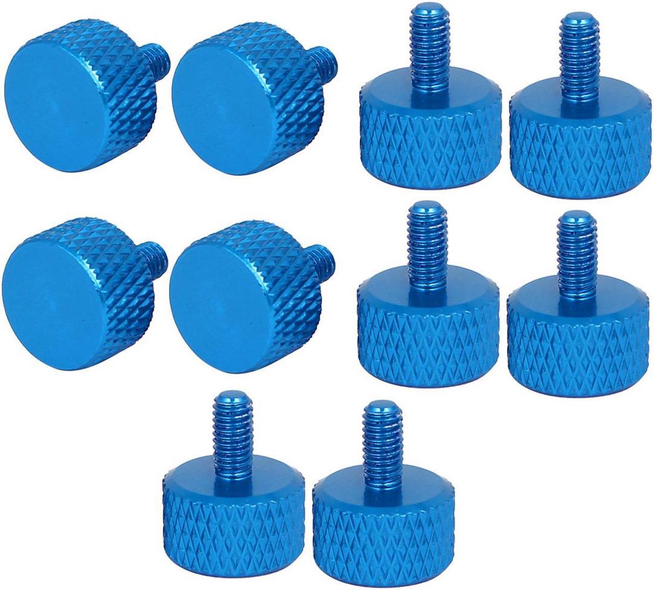 Computer PC Graphics Card Knurled Thumb Screws Sky Blue M3x6mm 10pcs