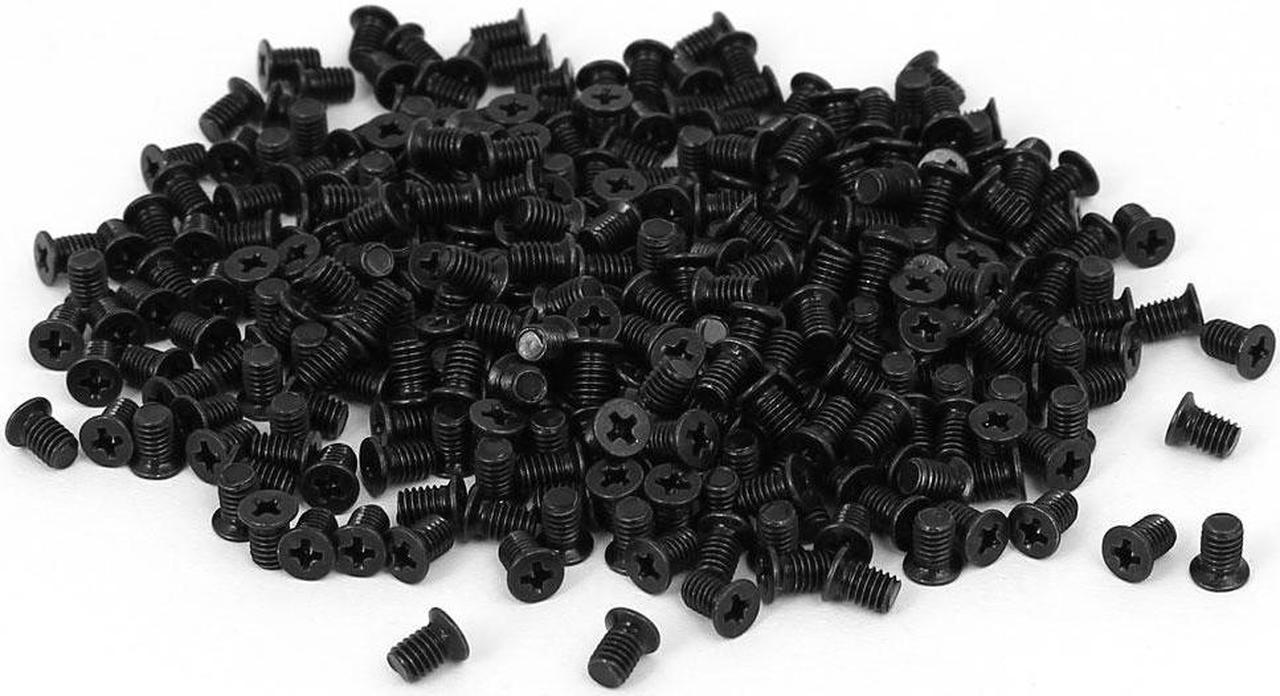 Computer PC Case HDD Flat Phillips Head Hard Drive Screw Black M3x4.8mm 400pcs