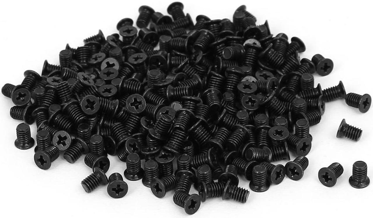 Computer PC Case HDD Flat Phillips Head Hard Drive Screw Black M3x4.8mm 300pcs