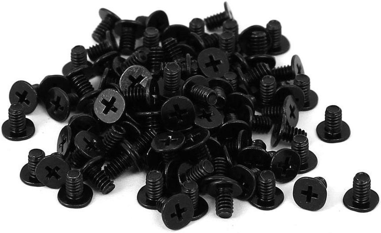 CM2x3mm Phillips Tablet PC Laptop Computer Back Cover Screw Black 100pcs