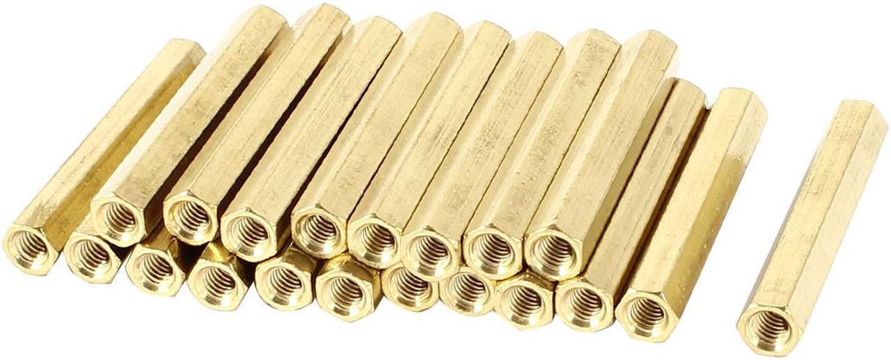 Computer Motherboard M4x40 M4 Female Threaded Bolts Brass Standoff Spacer 20 Pcs