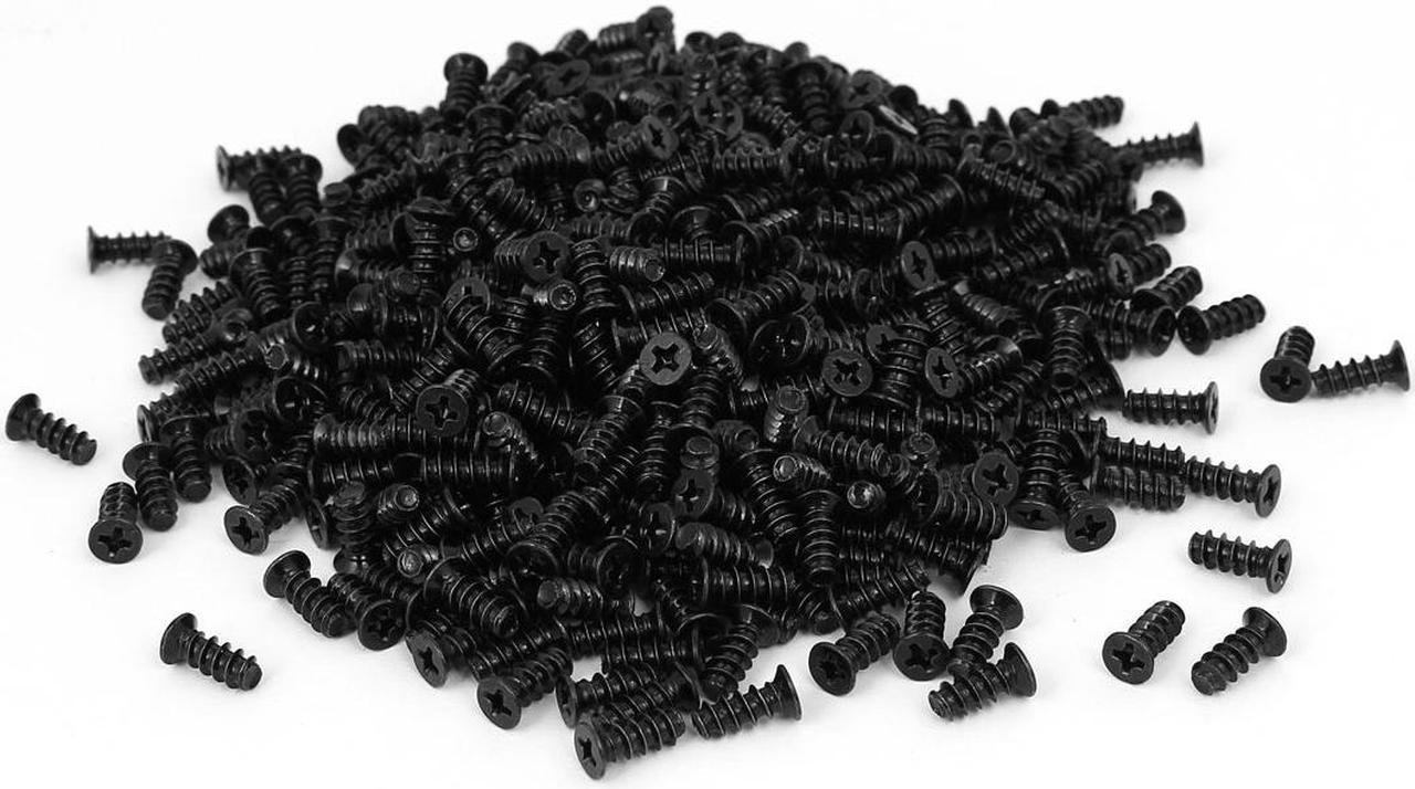 M4 x 10mm Black Zinc Plated Phillips Computer PC Case Fan Screw 500pcs