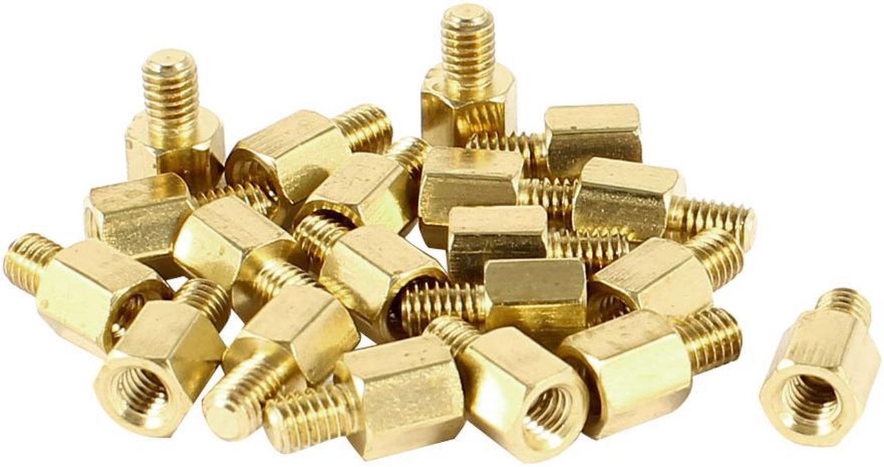 Unique Bargains 20 Pcs PCB Motherboard Standoff Hex Spacer Screw Nut M3 Male 4mm to Female 5mm