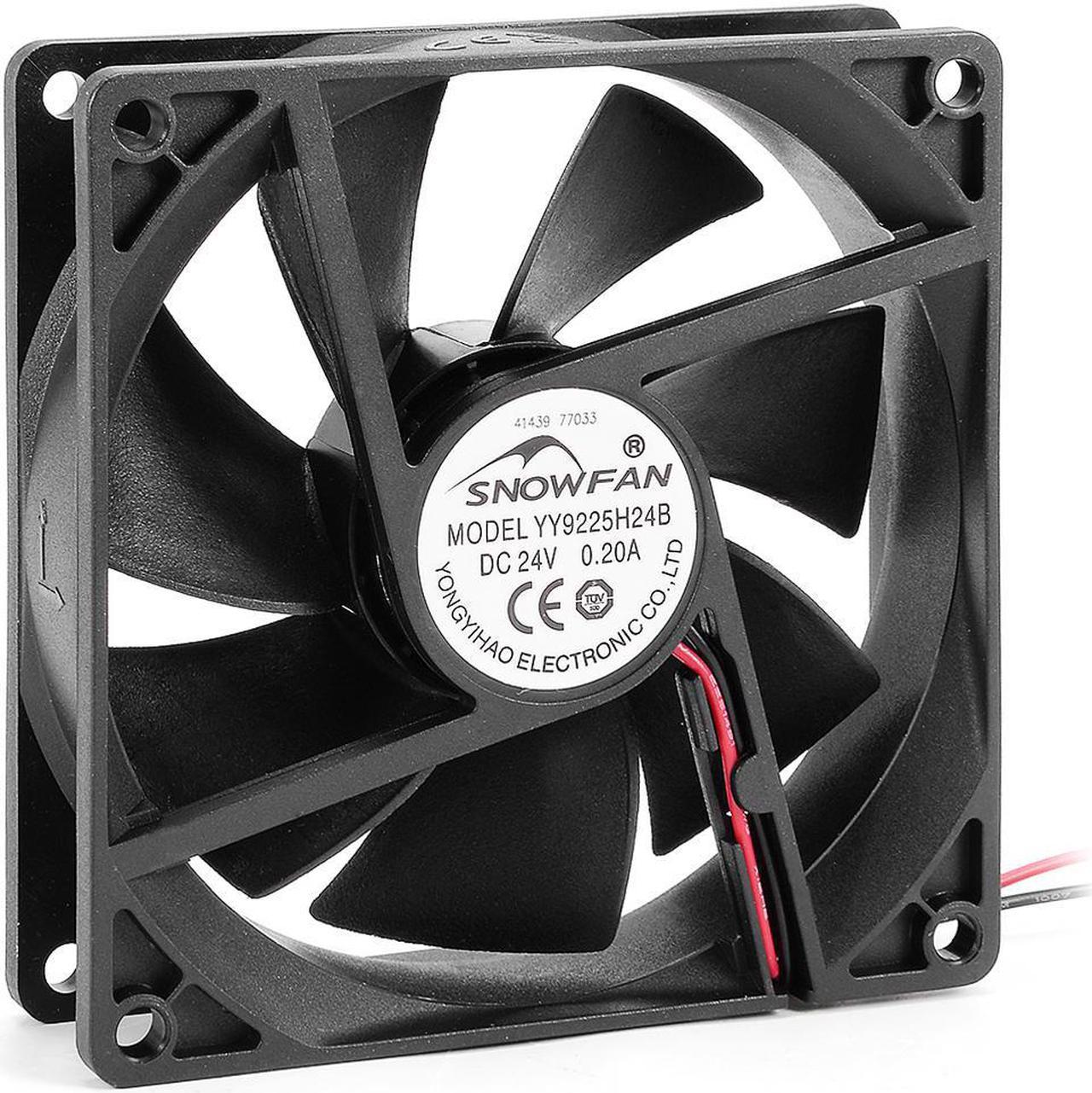 DC 24V 0.20A 92mm x 92mm x 25mm 7 Vanes Cooling Cooler Fan Double Ball Bearing