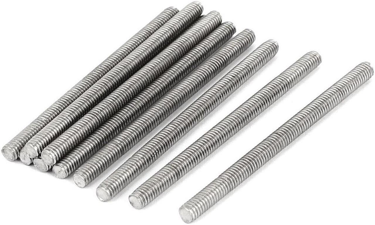 M4 x 60mm 304 Stainless Steel Fully Threaded Rod Bar Studs Hardware 10 Pcs