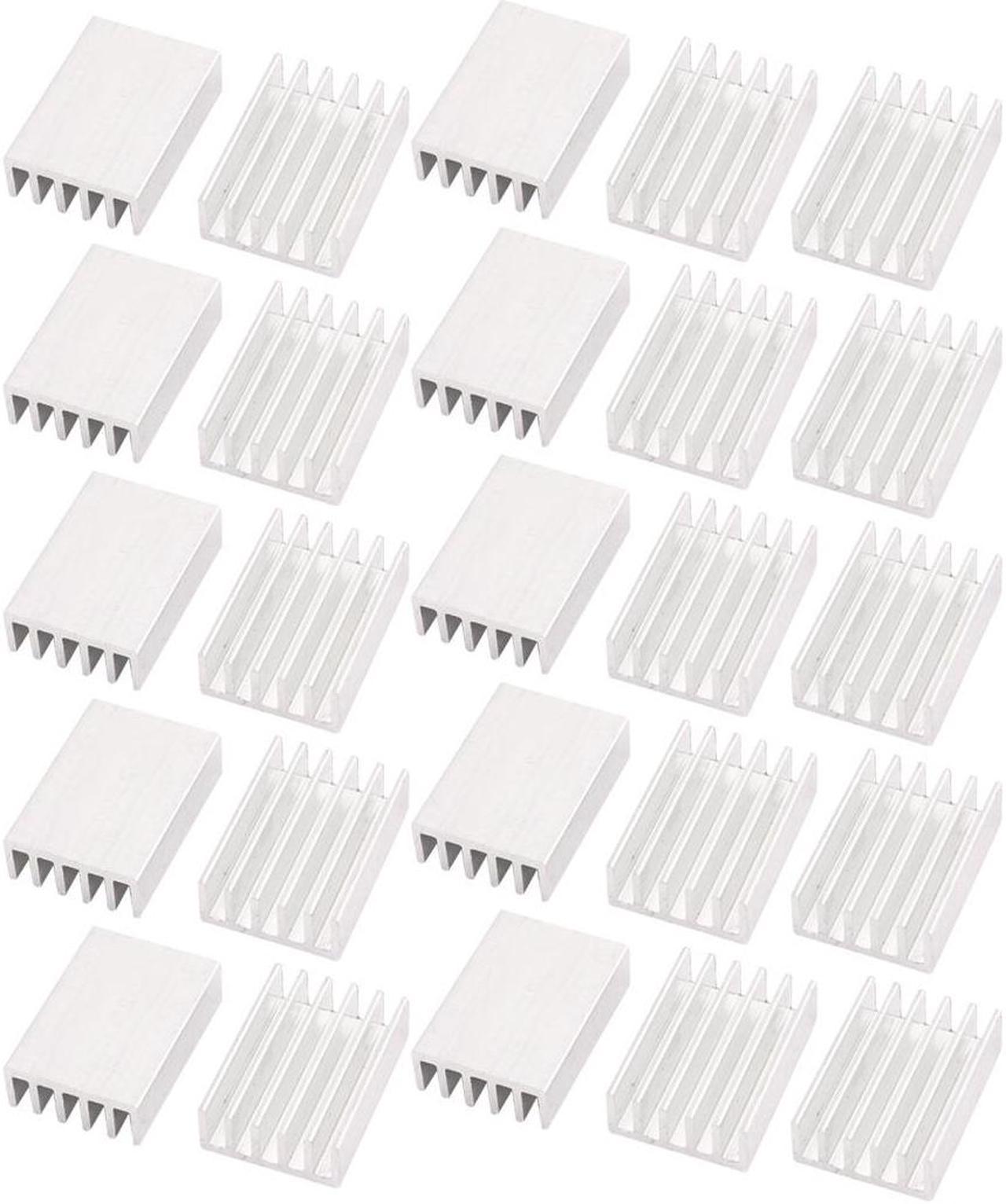 25Pcs 20mm x 14mm x 6mm Aluminum Heatsink Radiator Cooling Fin Silver Tone