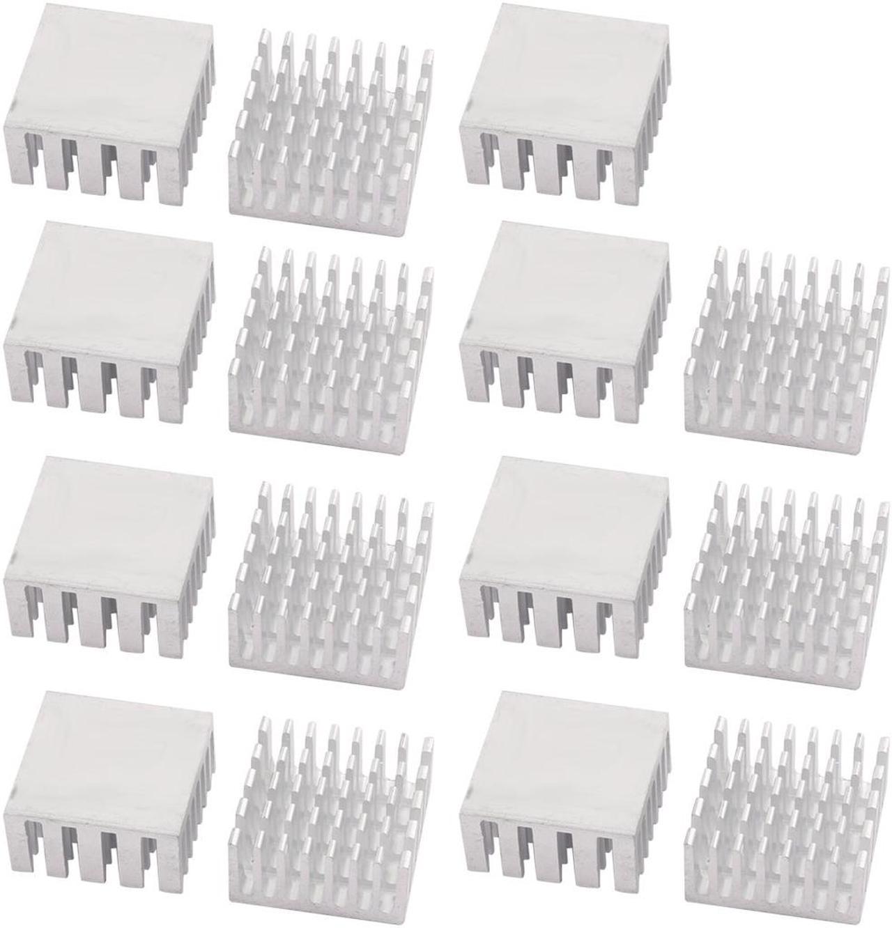 15Pcs 20mm x 20mm x 10mm Aluminum Heatsink Heat Diffuse Cooling Fin Silver Tone