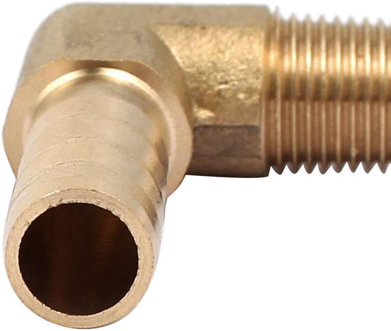Alt view image 3 of 3 - 1/8BSP Male Thread 8mm Hose Barbed Fitting Right Angle Elbow Connector 2pcs