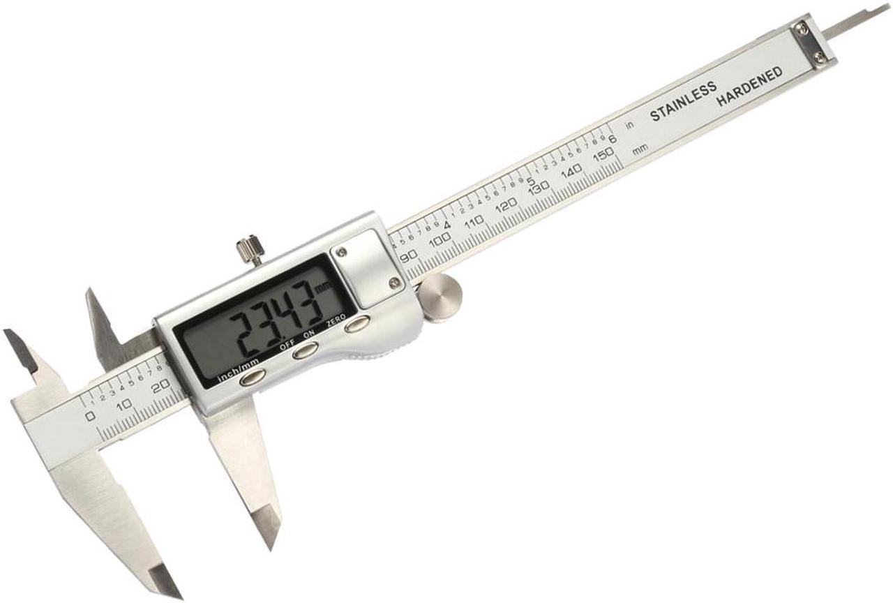 Digital Caliper, Stainless Steel, 6 inch/150mm, Inch/Metric Conversion