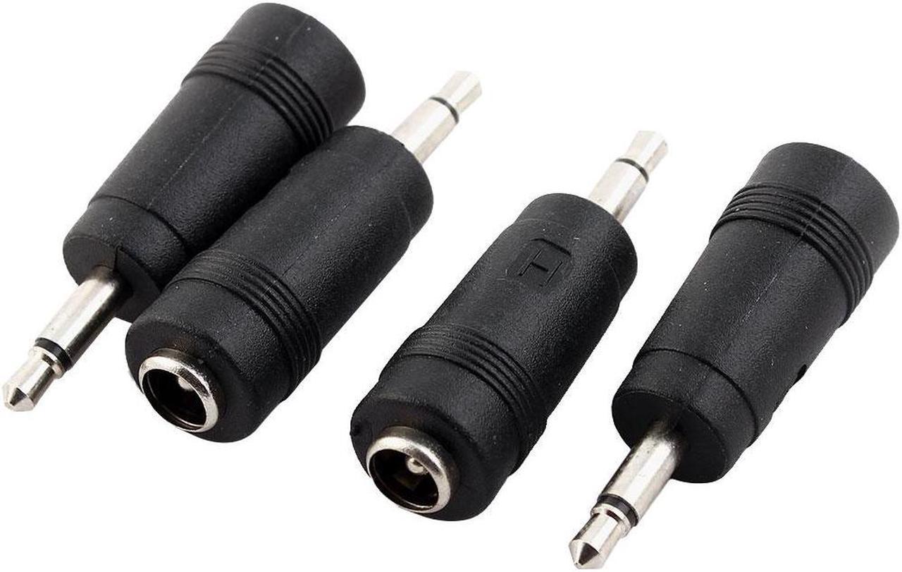 3.5mm Male to 5.5mm x 2.1mm Female DC Power Adapter Connector Jack 4 Pcs