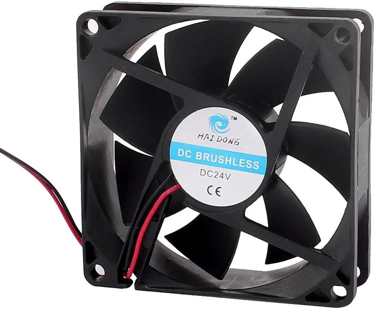 Main image of DC 24V 80mm x 80mm x 25mm 7 Vanes Square Cooling Cooler Fan w Metal Finger Guard