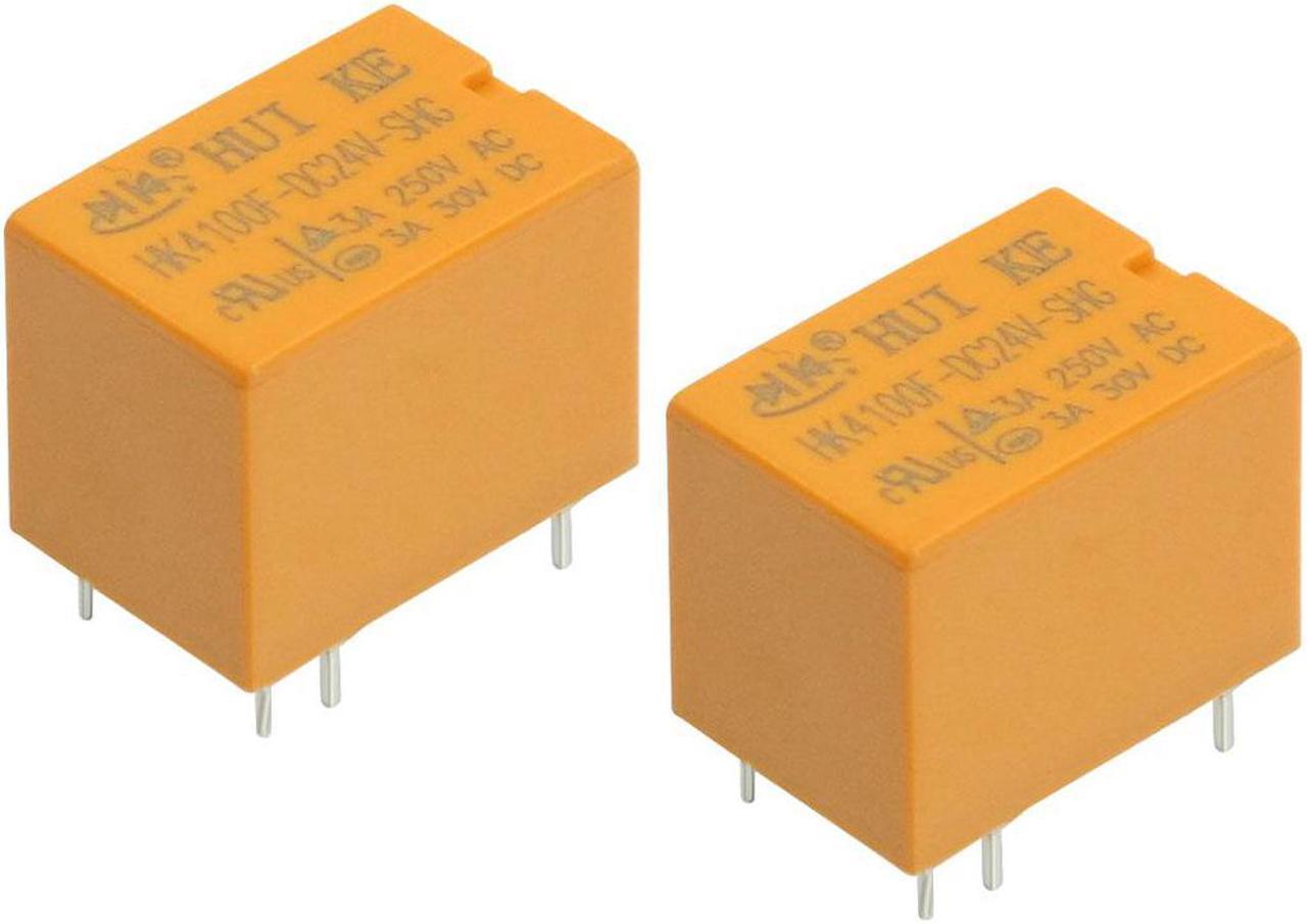 2 Pcs HK4100F-DC24V-SHG DC 24V Coil SPDT 6 Pin PCB General Purpose Power Relay