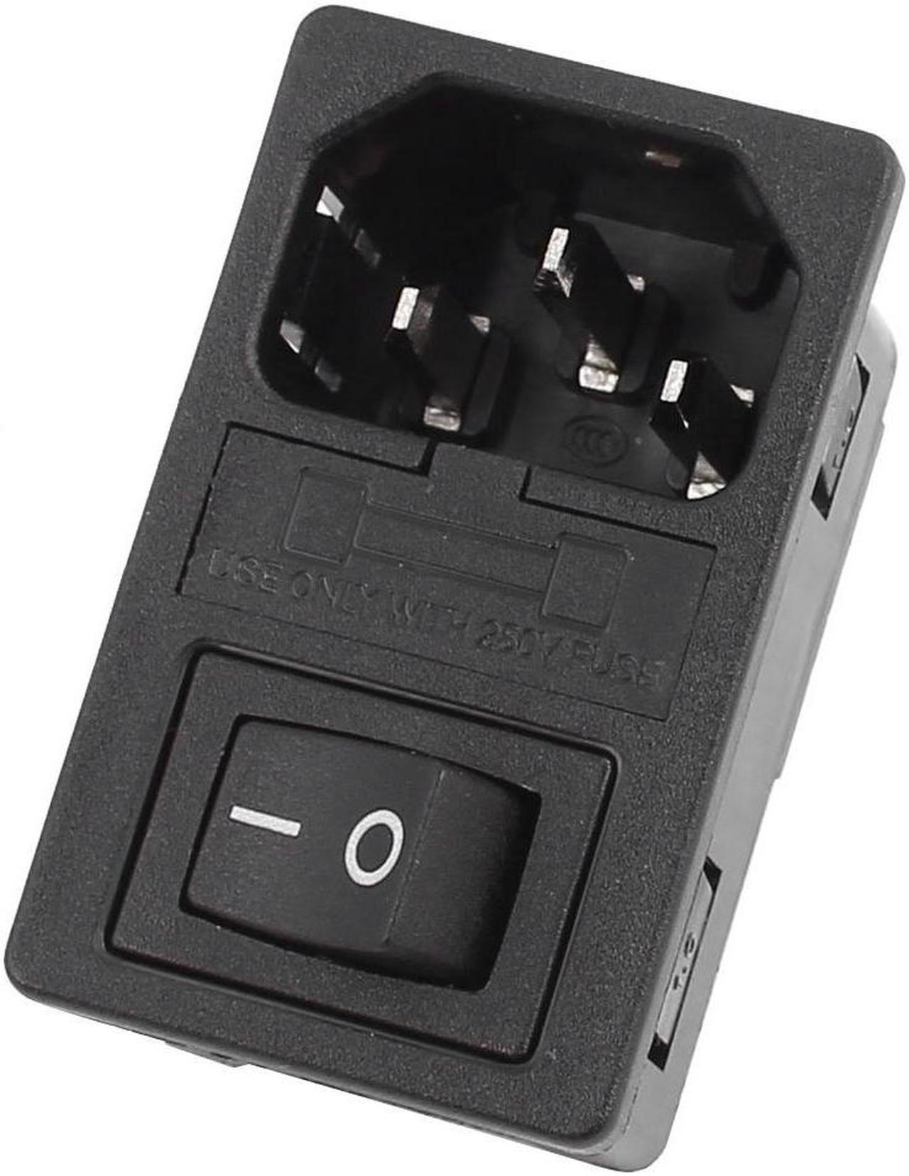 Light Boat Rocker Switch IEC 320 C14 Inlet Power Socket Connector