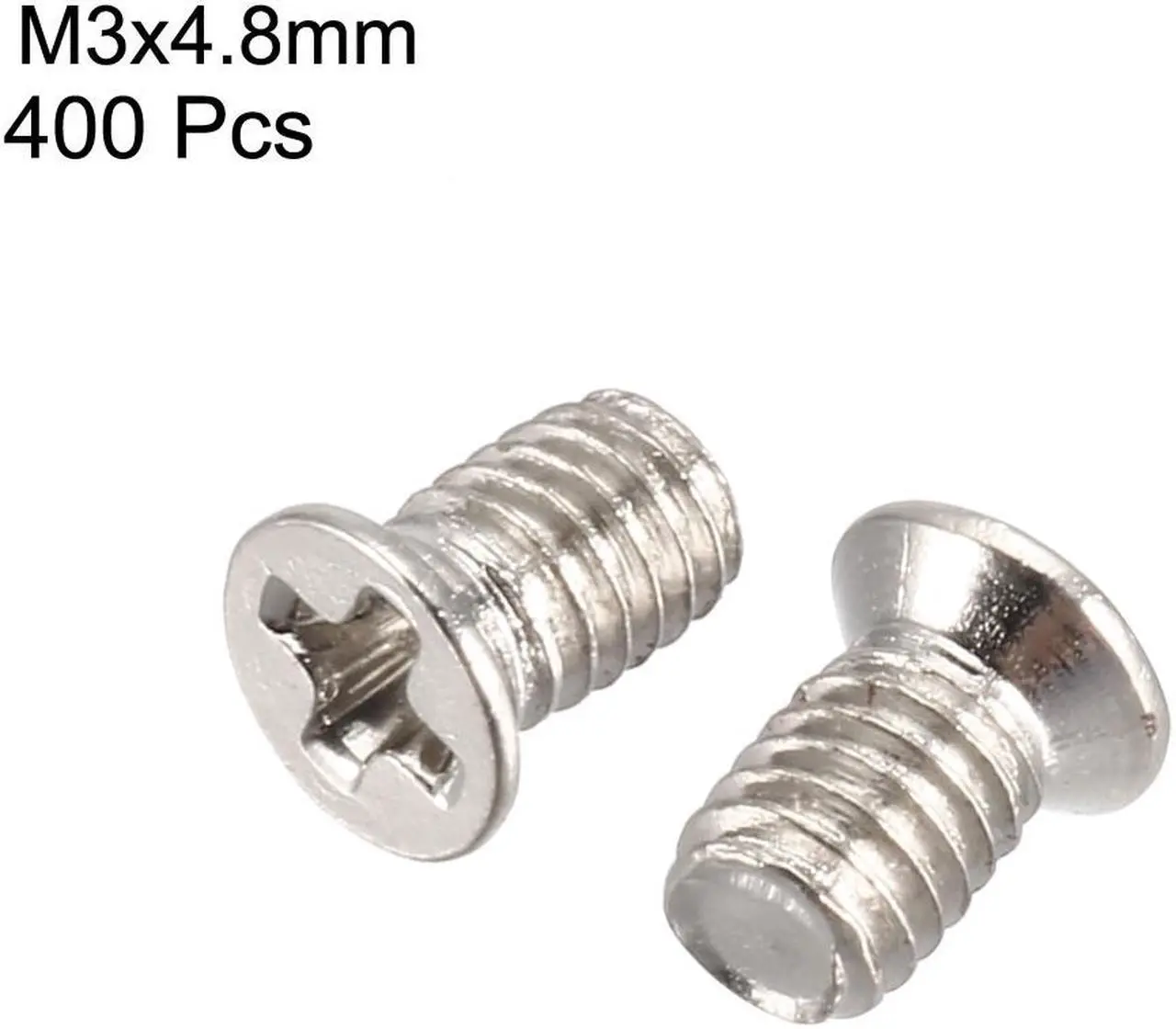 Alt view image 2 of 2 - Computer PC Case 2.5-inch HDD M3x4.8mm Countersunk Phillips Head Hard Drive Screw 400pcs