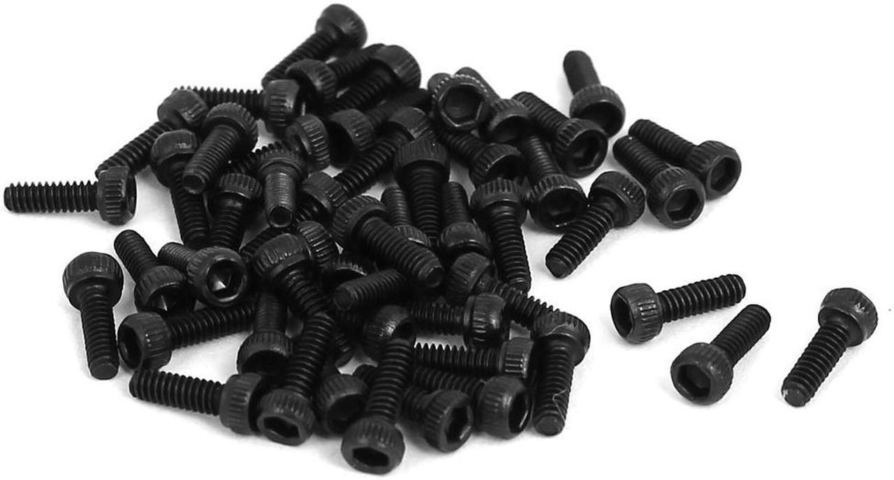 M1.6x5mm Metal Grade 10.9 Fully Thread Hex Socket Head Cap Screw Fastener 50pcs