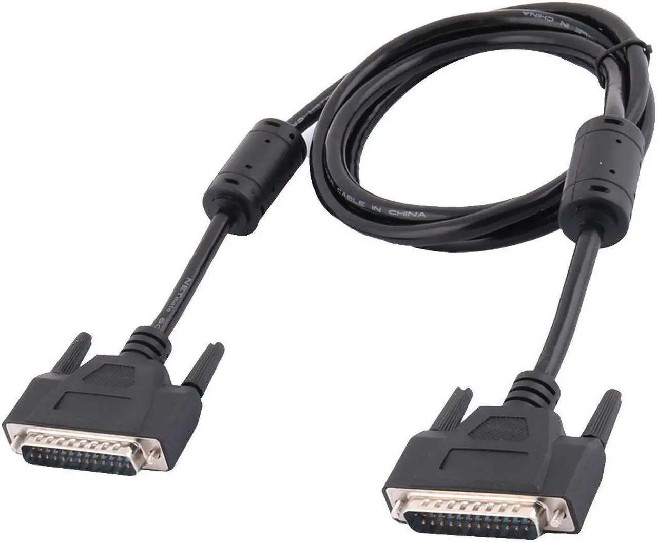 Main image of Unique Bargains Black DB25 25 Pin Male to Male Parallel Printer Connector Extension Cable 5Ft