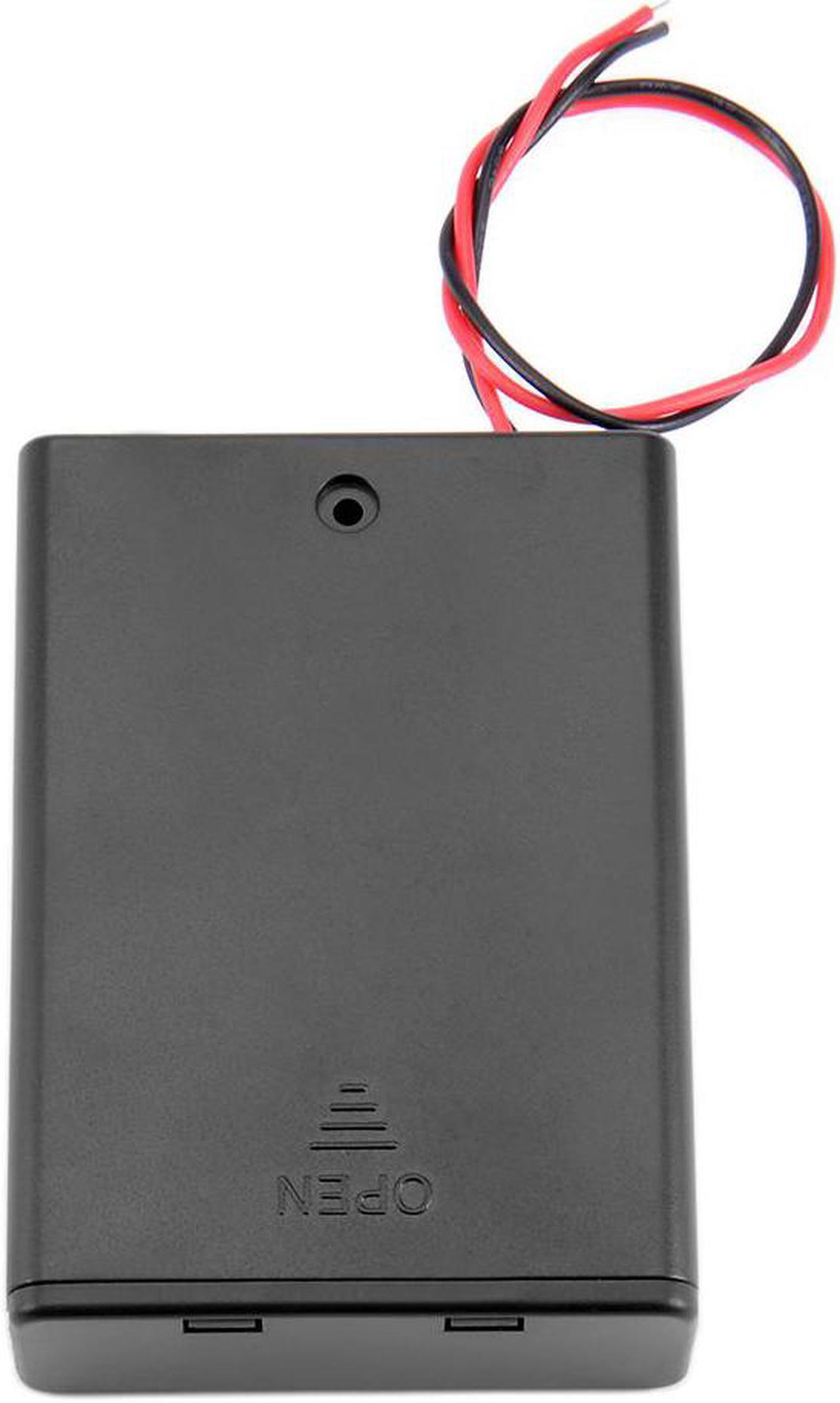 Alt view image 4 of 7 - 2 x AAA Battery Holder Enclose Case Box Switch Wire Leads 3V Output Black