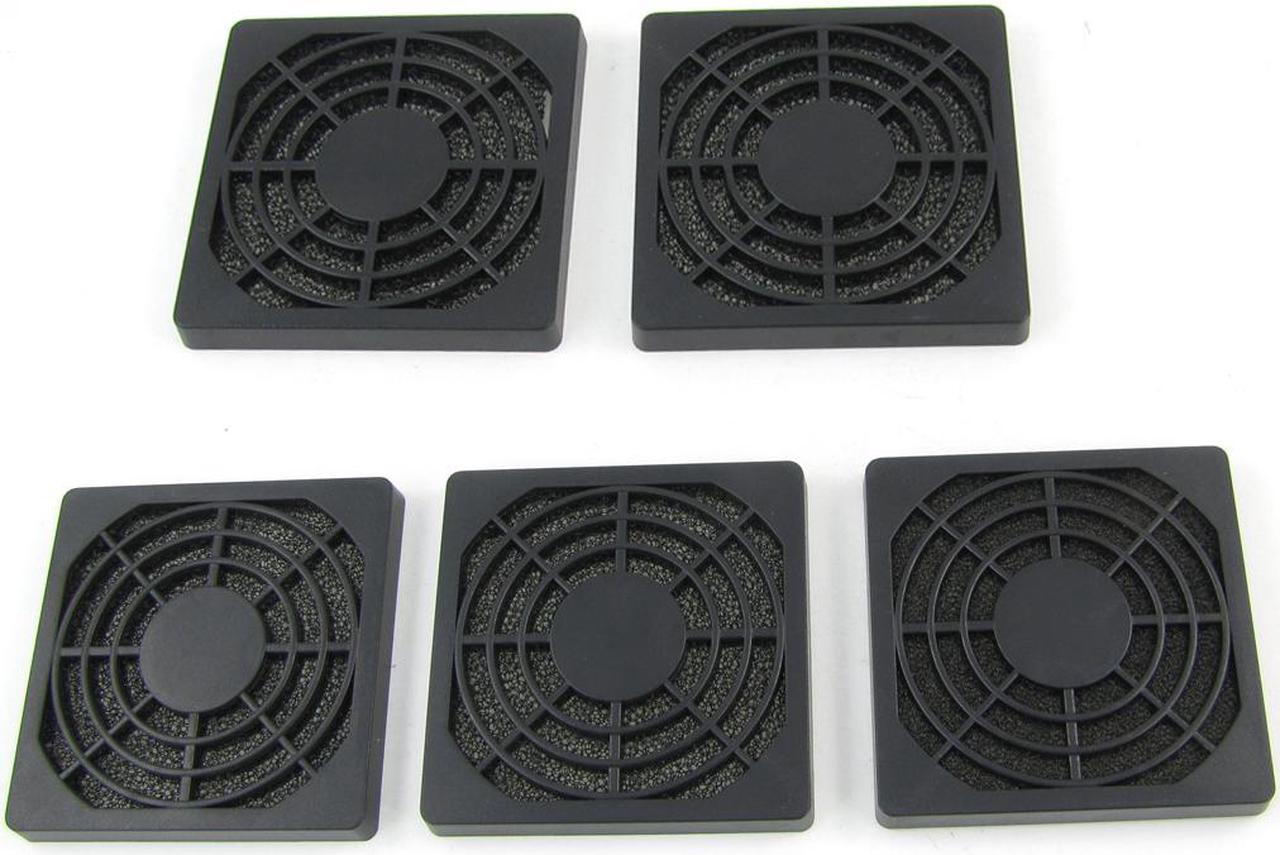 5pcs Dustproof Square Black Plastic Filter Protector for 60mm Computer Case Fan