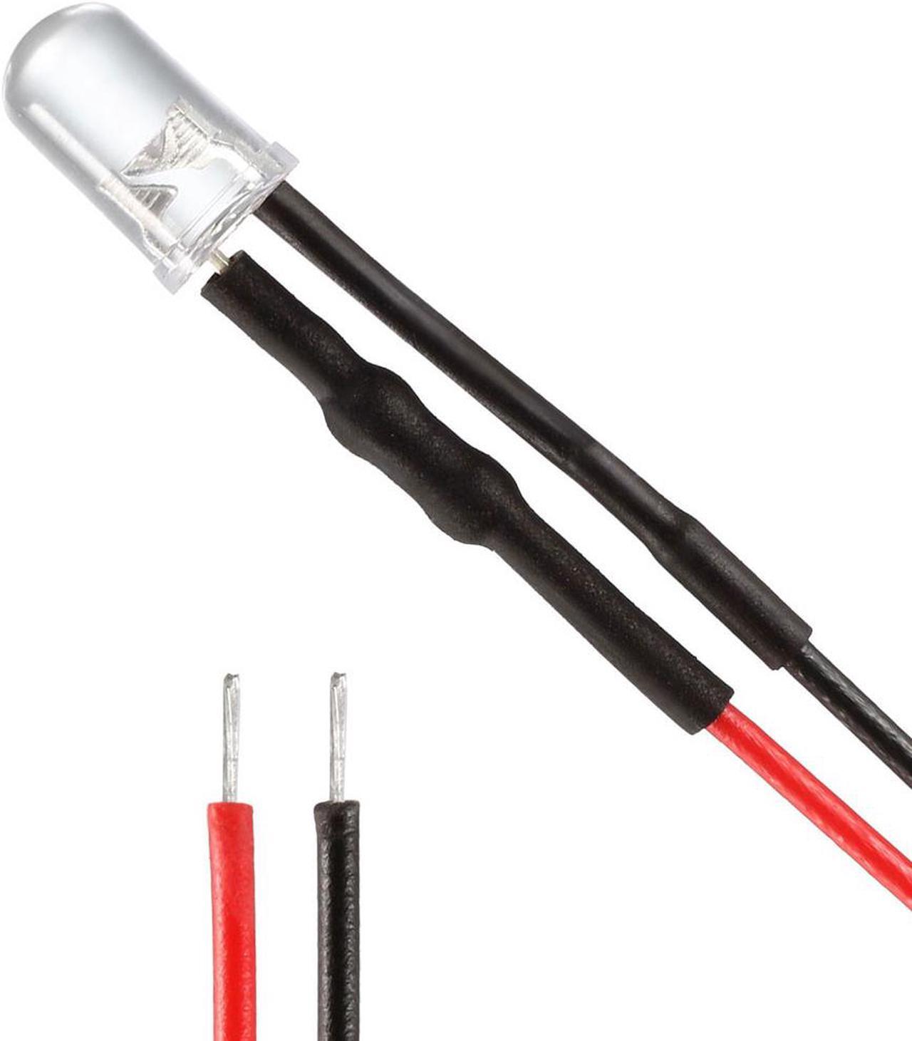 Main image of 10Pcs 5mm Pre-Wired Diffused LED Diodes Light 20mA DC 9-12V Green Light
