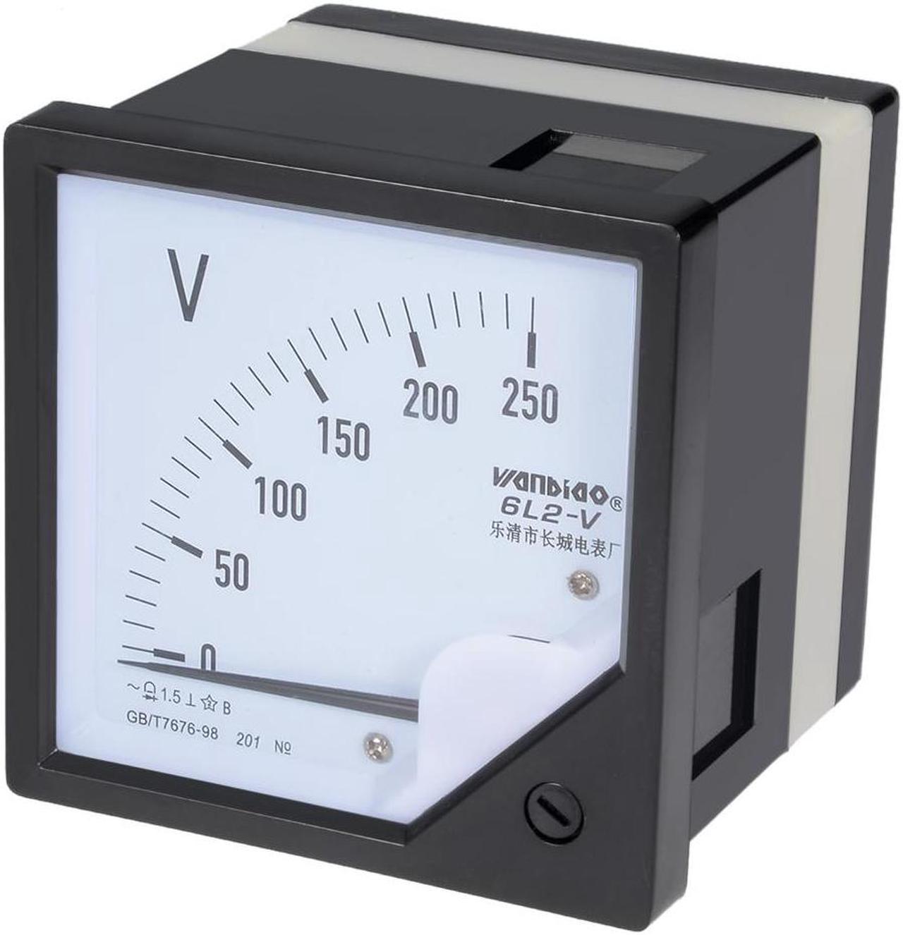 Unique Bargains AC 0-250V Analog Panel Voltage Gauge Volt Meter 6L2 1.5% Error Margin