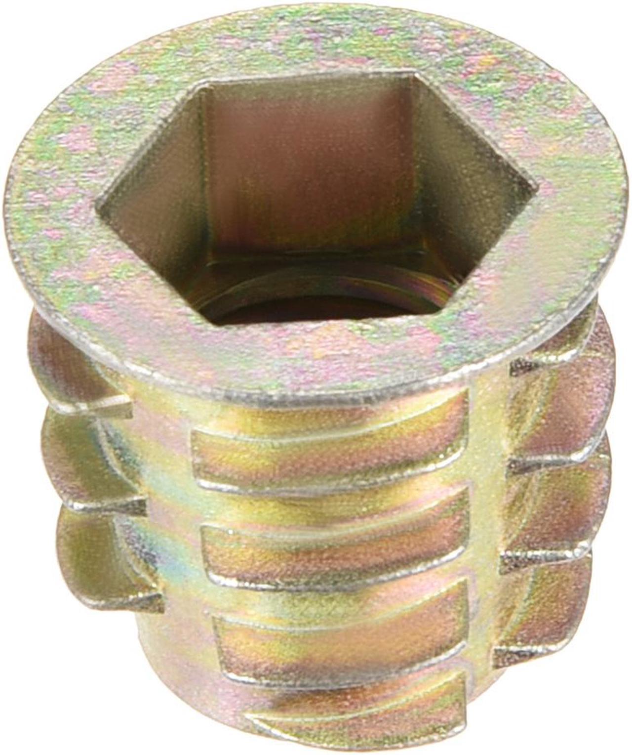 Alt view image 3 of 4 - Threaded Insert Nuts Zinc Alloy Hex Socket M10 Internal Thread 15mm Length 20pcs