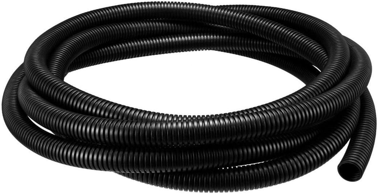 Unique Bargains 5M 21.2mm Outside Dia Corrugated Bellow Conduit Tube for Electric Wiring Black