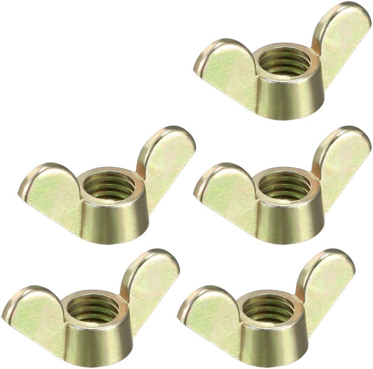 M8 Wing Nuts Zinc Plated Fasteners Parts Butterfly Nut Bronze Tone 5pcs