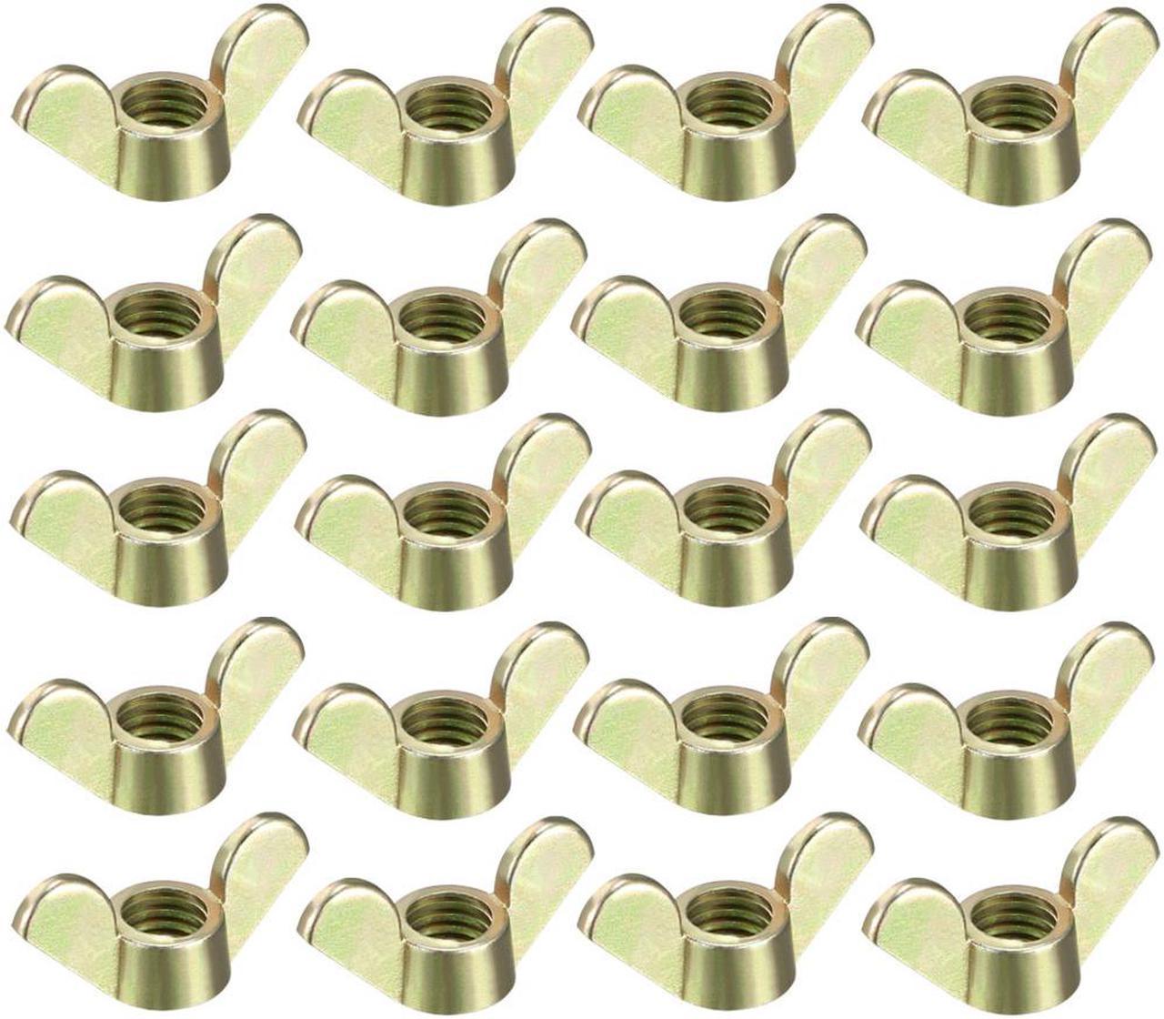 M8 Wing Nuts Zinc Plated Fasteners Parts Butterfly Nut Bronze Tone 20pcs