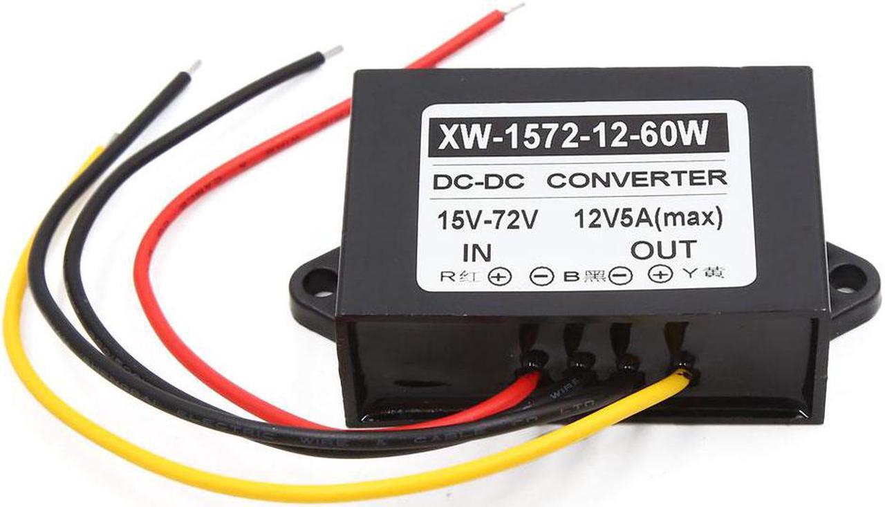 15-72V to 12V DC-DC 5A Car Power Supply Inverter Transformer Converter 60W