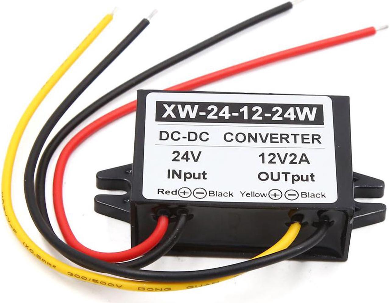 DC 24V to 12V 2A 24W Car Step Down Reducer Power Supply Converter Transformer