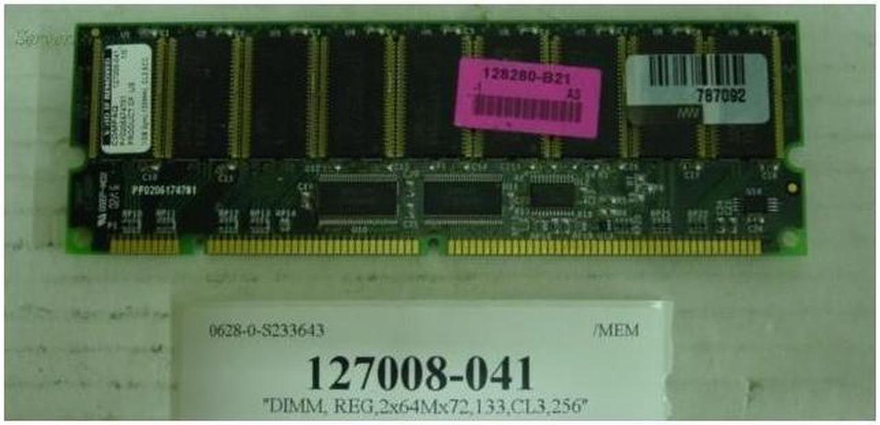 HP 127008-041 1Gb 133Mhz Pc133 Cl3 Ecc Registered Sdram Dimm Genuine