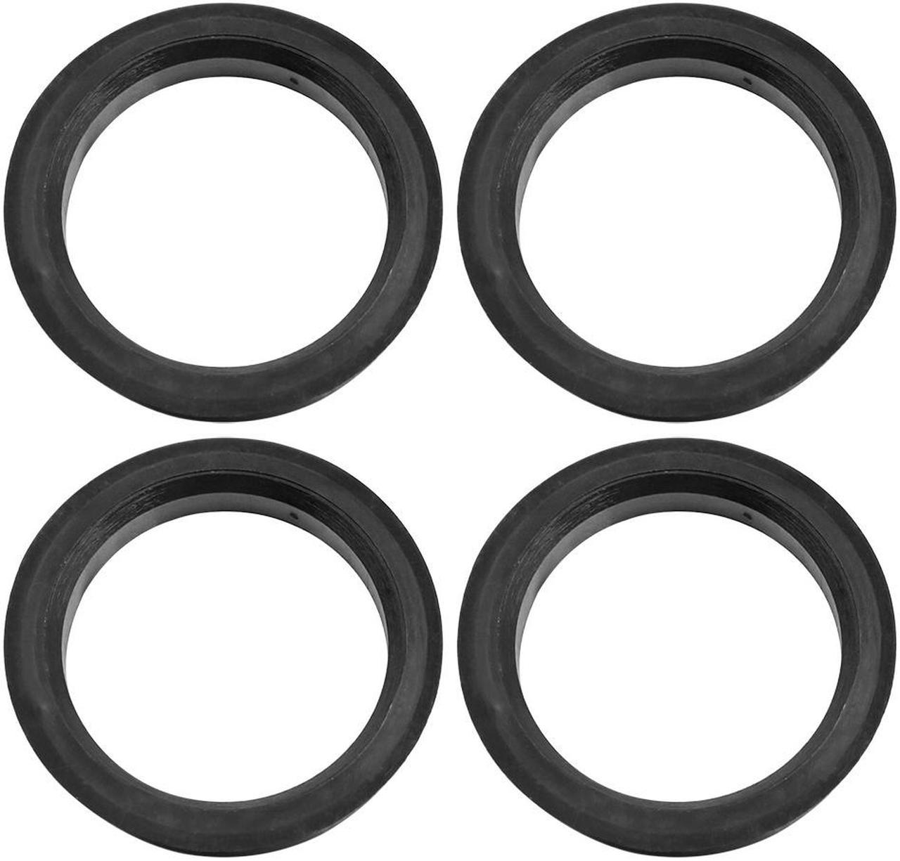 4pcs Black Plastic Car Wheel Bore Center Collar Hub Centric Ring 73.1-58.5mm