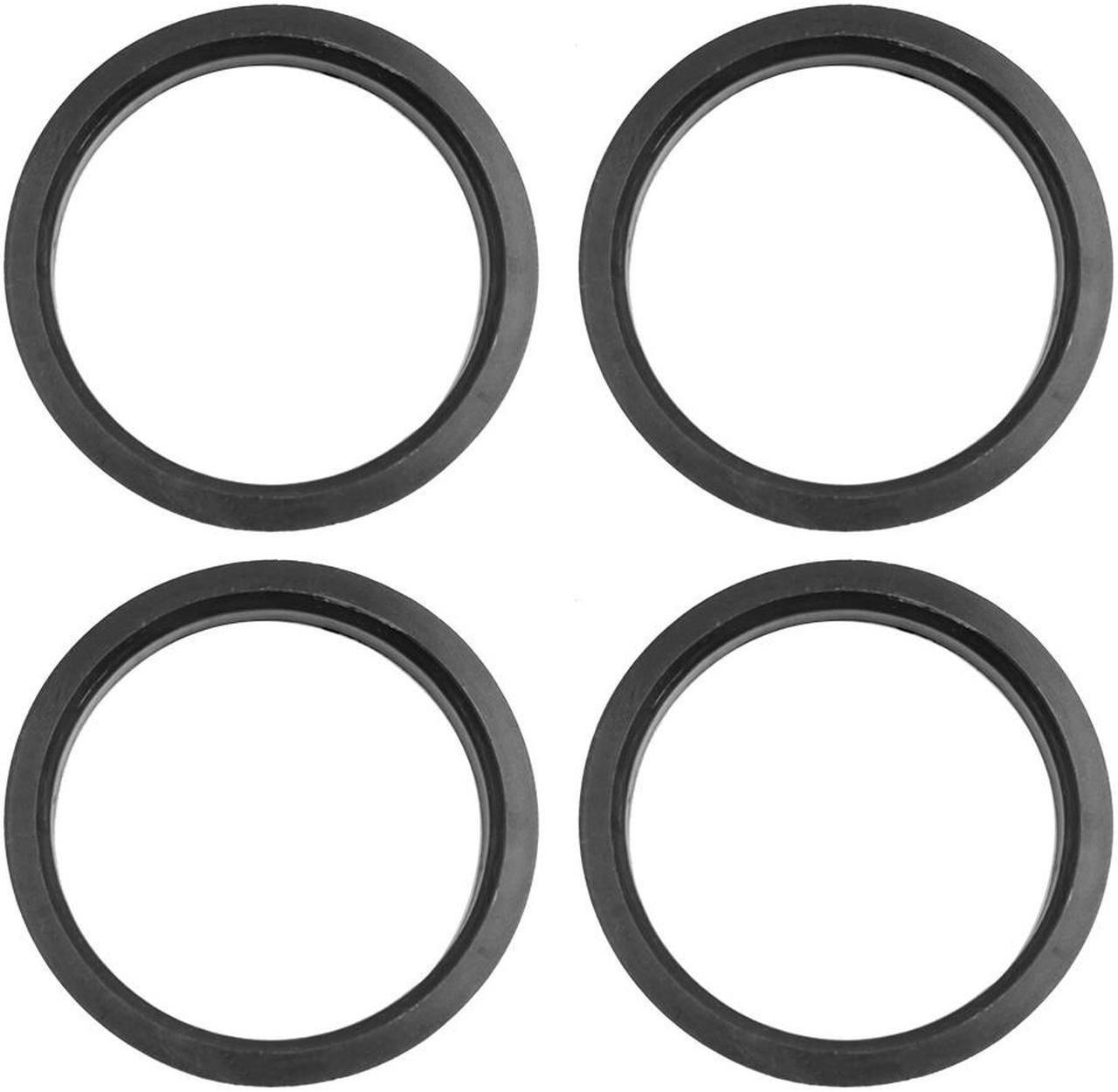 4pcs Black Plastic Car Wheel Bore Center Collar Hub Centric Ring 73.1-63.4mm