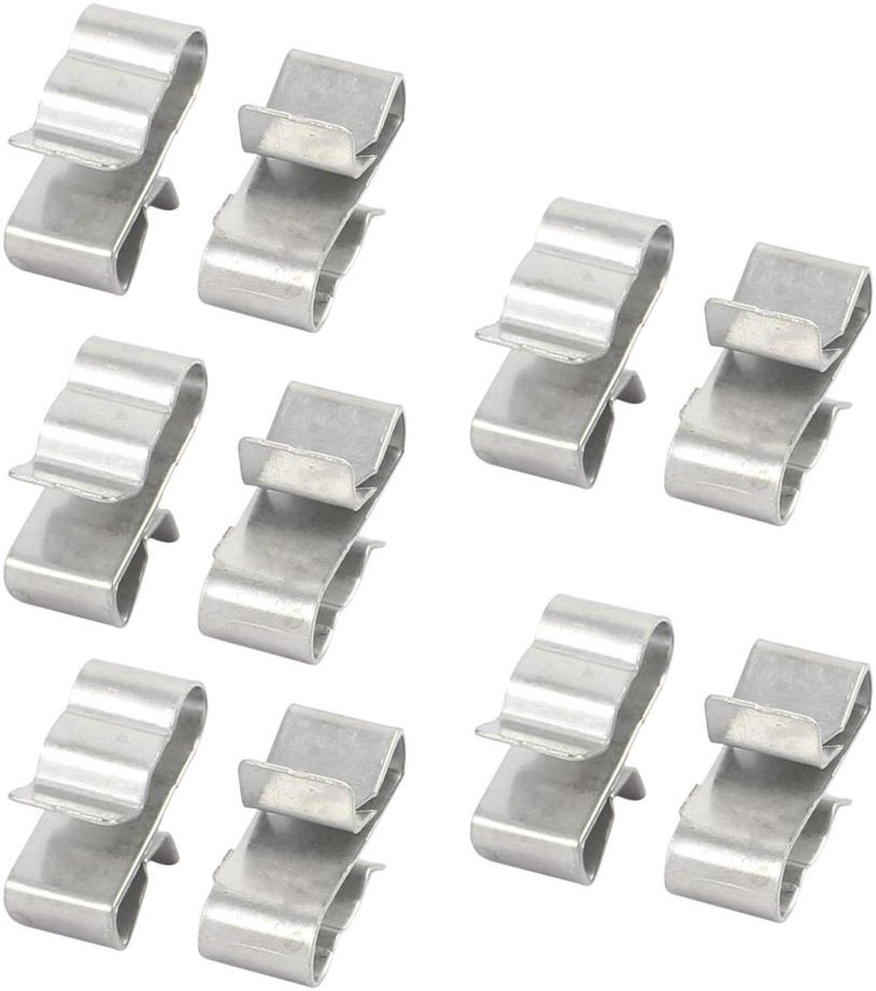 Main image of 10Pcs Solar Mounting Stainless Steel Cable Clamp Clip Fit for 2 x 6mm Dia Cable