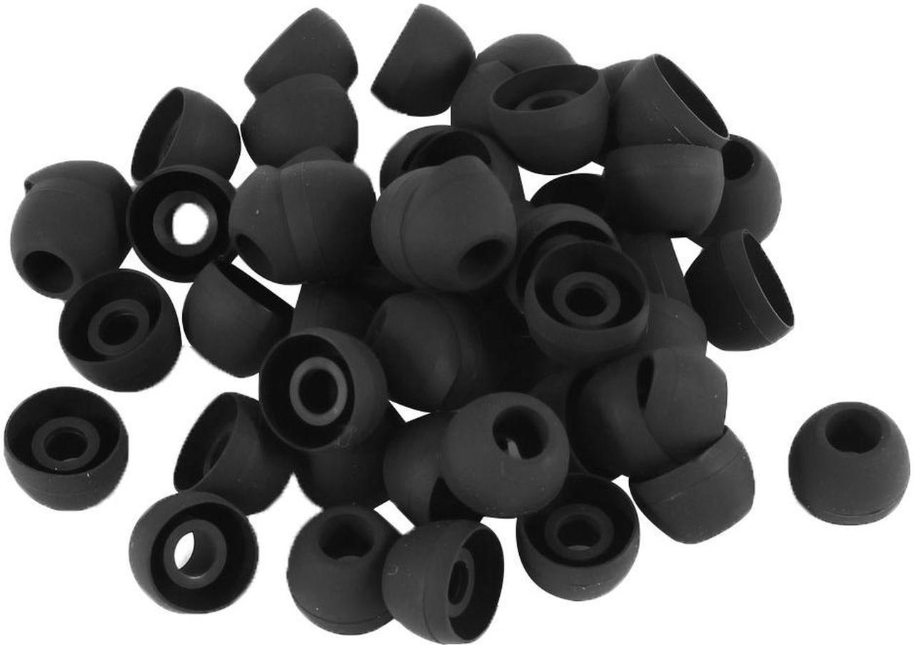 50 PCS Silicone in Ear Headphone Cover Earphone Cushion Replacement Black