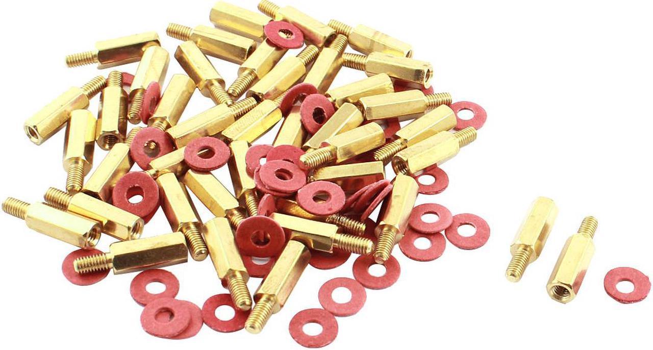 Unique Bargains 40 Pcs M3 Male x M3 Female Brass Standoff Hexagonal Screw w Spacer for PC PCB