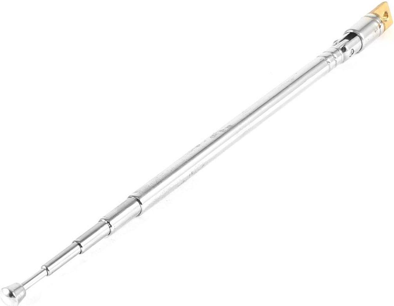 Silver Tone 11.8cm-36cm Telescoping Antenna Replacement for Radio TV FM DAB