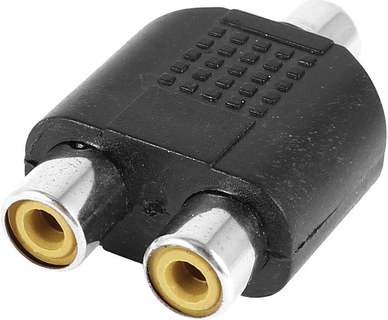 Unique Bargains RCA Female Jack to 2 Female Plug AV Audio Y Shape Adapter Replacement