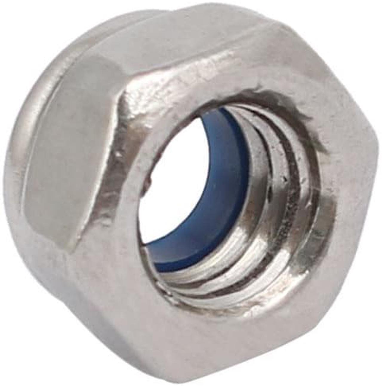 Alt view image 3 of 5 - 4pcs M6 x 1mm Pitch Metric Thread 304 Stainless Steel Left Hand Lock Nuts