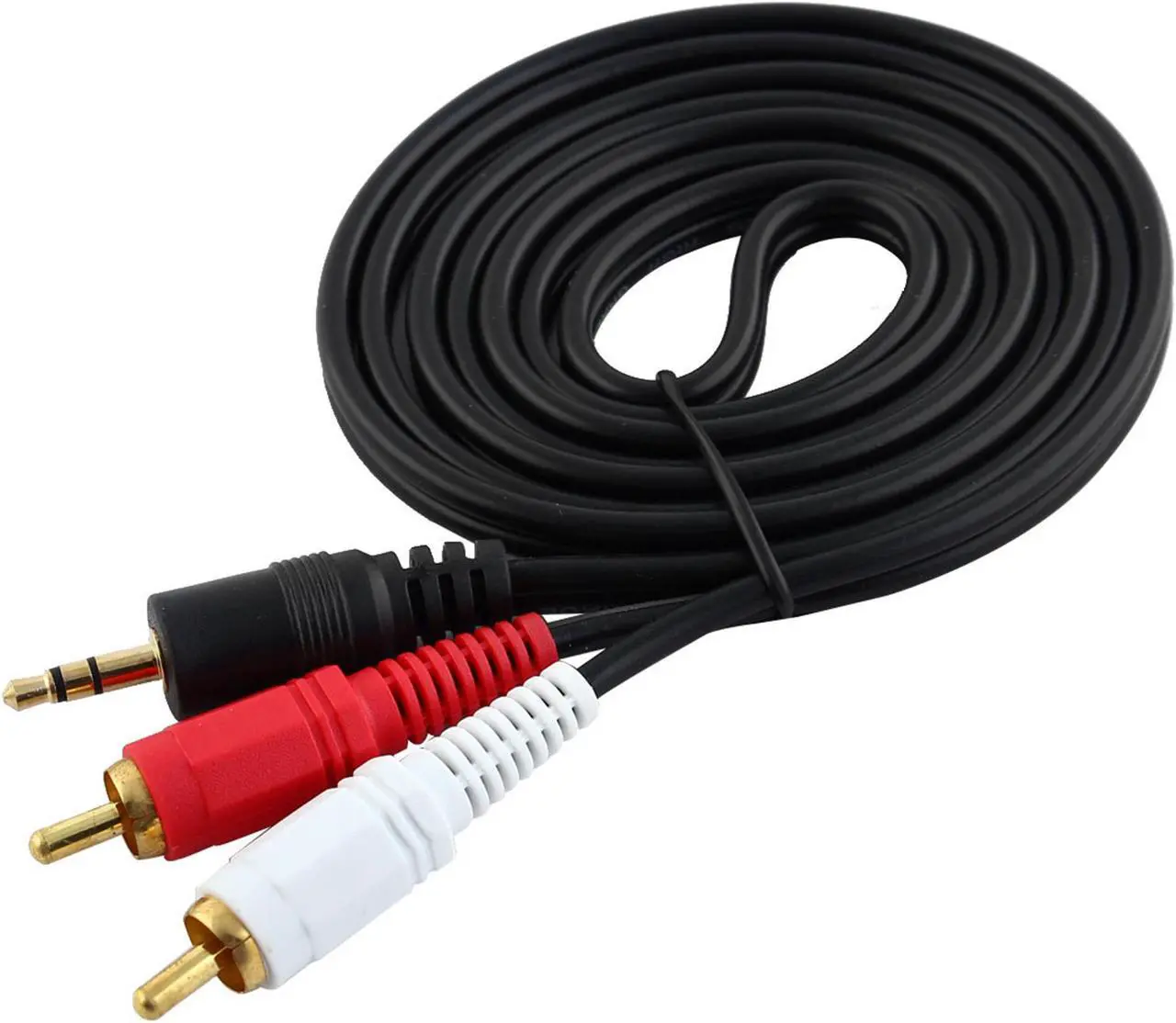 Main image of Unique Bargains 4.6ft 3.5mm Stereo Male to 2 RCA Male Aux Audio Cable for MP3 MP4