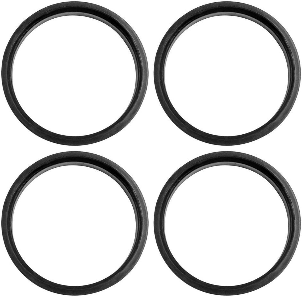 4pcs Black Plastic Car Wheel Bore Center Collar Hub Centric Ring 73.1-66.6mm