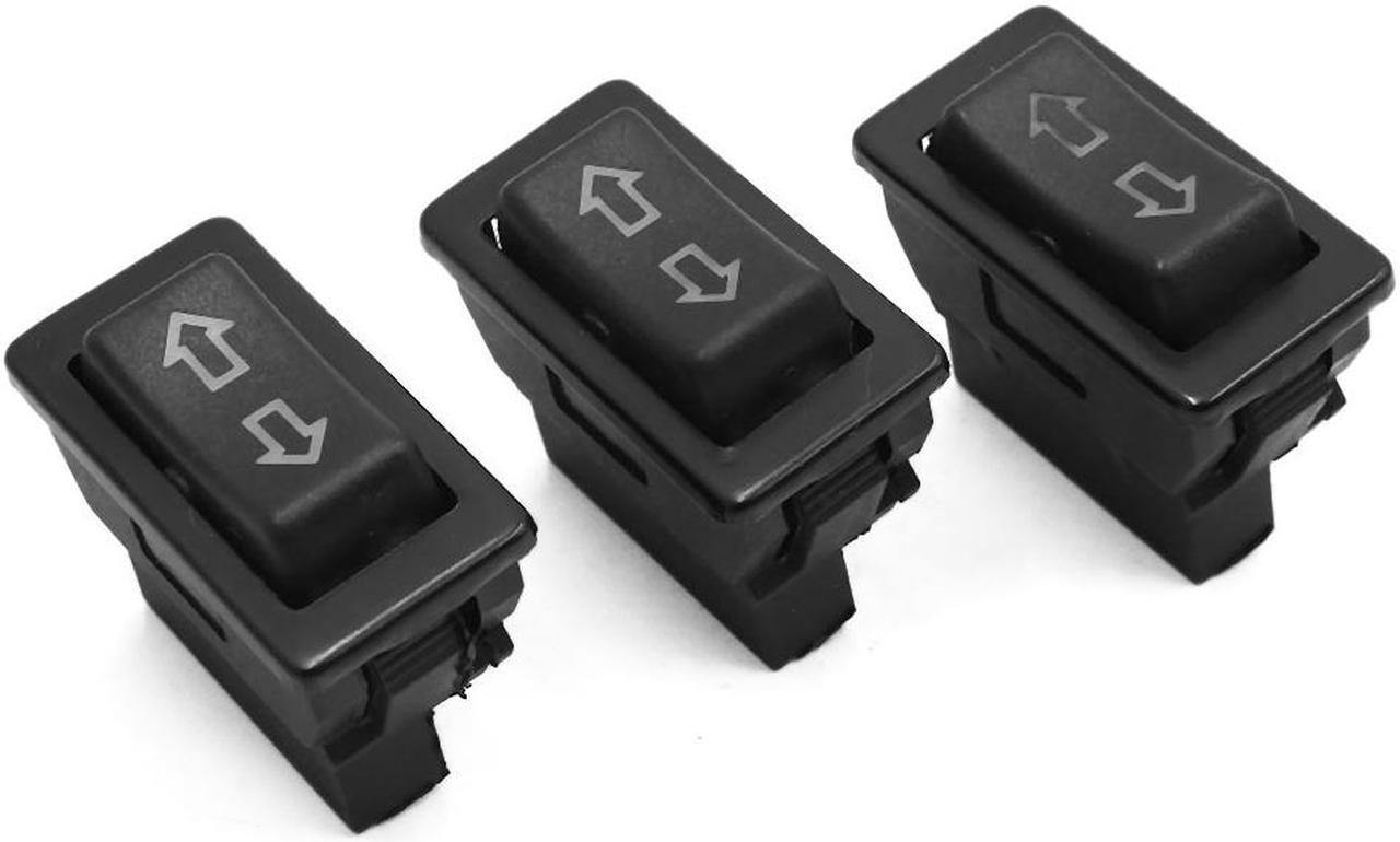 3pcs Universal Black 5 Pins Car Power Window Door Electric Switch Control Button