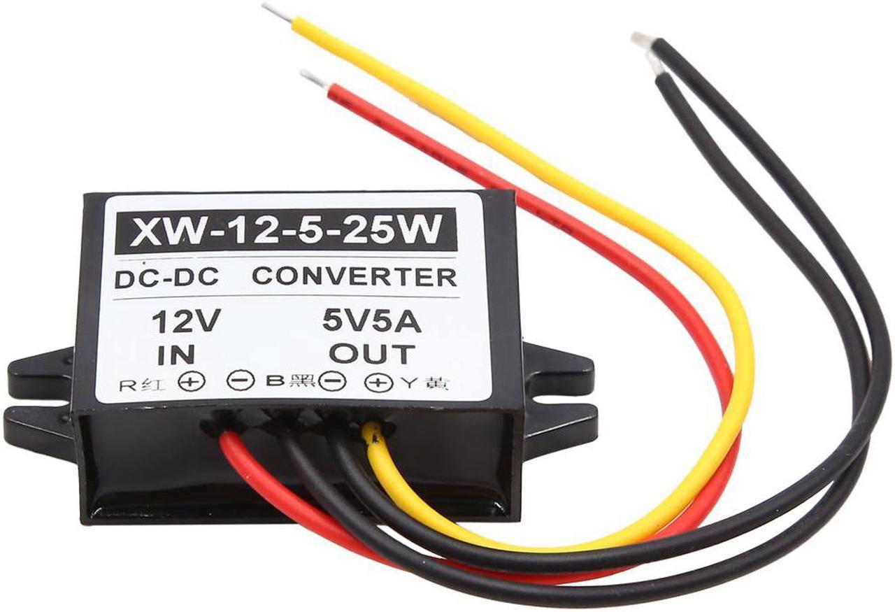 DC 12V to 5V 5A 25W Car Step Down Reducer Power Supply Transformer Converter